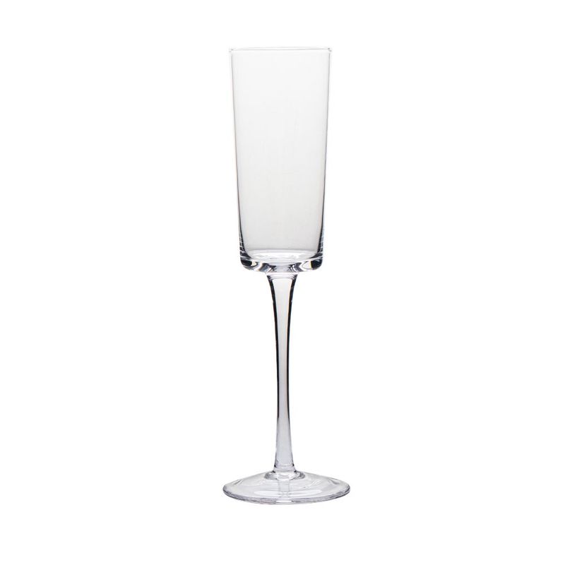 VD-08-OC - Vikko Decor- Orchid, Clear, Champagne Flute Glass, 8 Oz