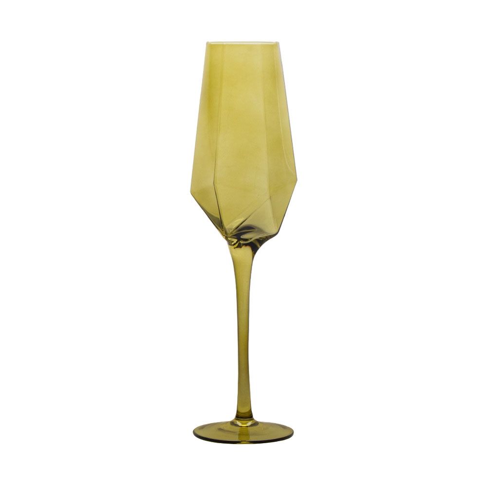 VD-7015-GR - Vikko Decor - Sparkle, Green, Champagne Flute, Glass, 15 Oz
