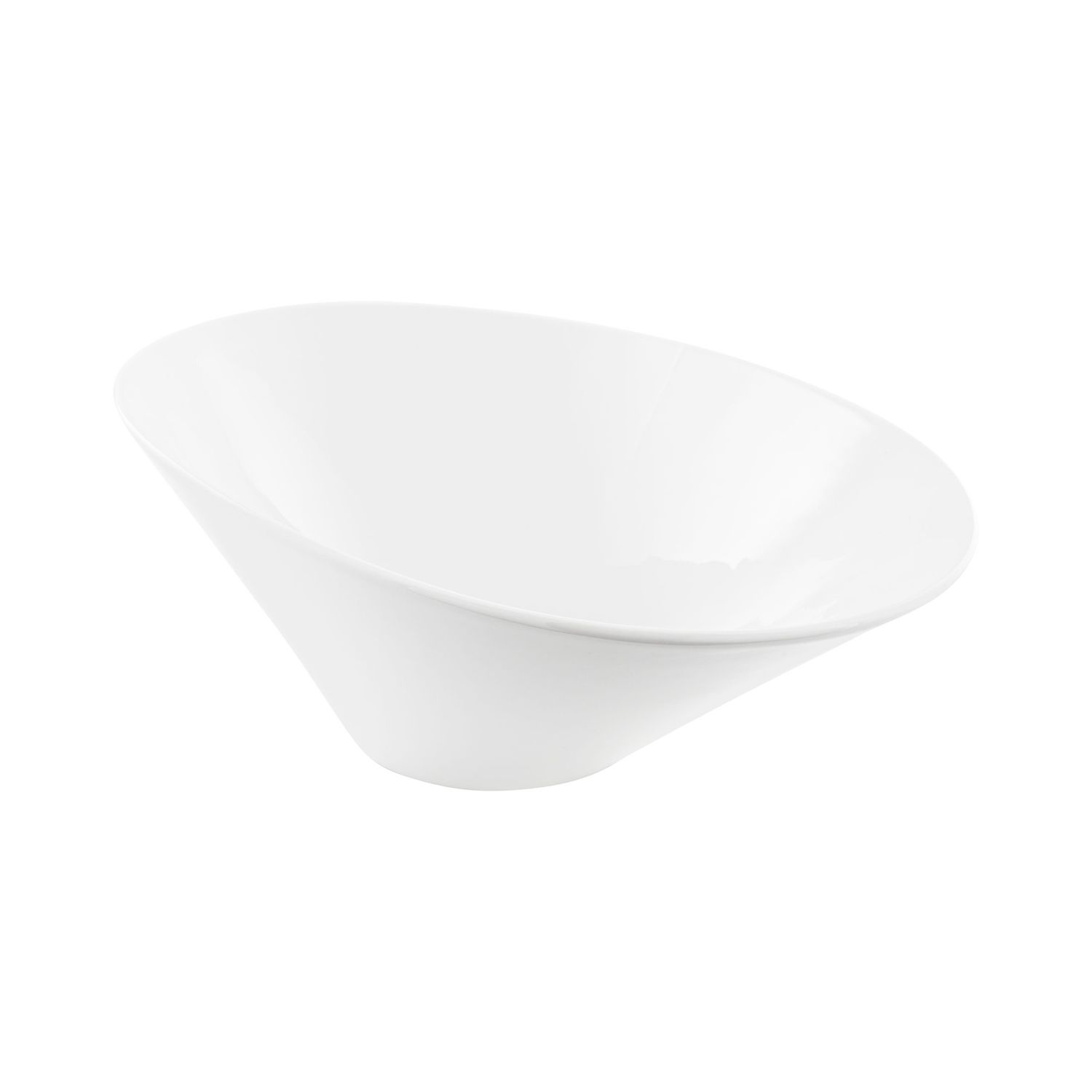 VL-0308-2 - Vikko Lightning - Oval Spirit White Bowl, 82 oz, 14&#39;&#39;