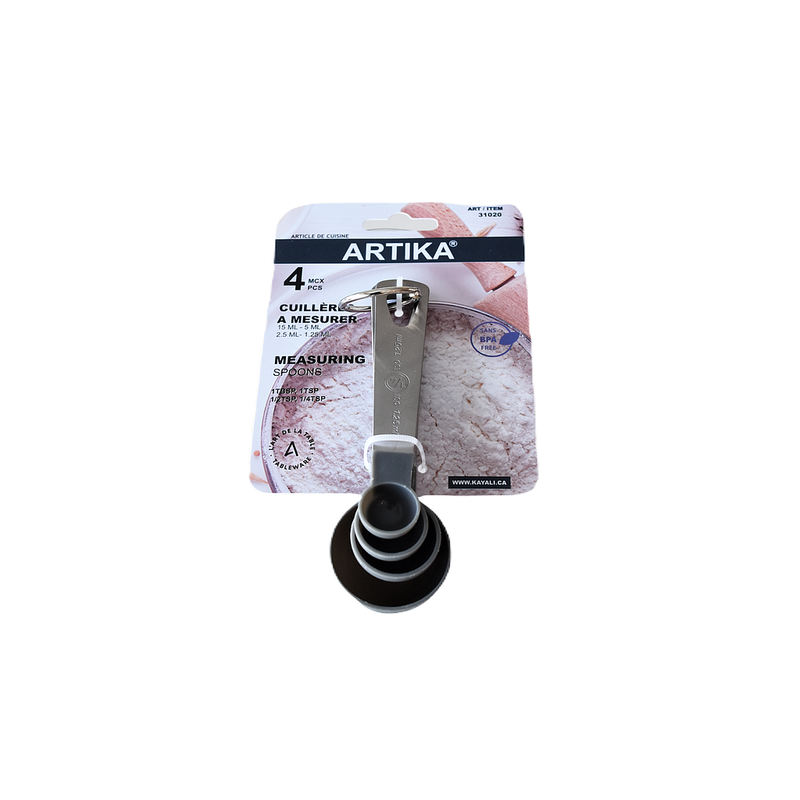 KA-31020 - Artika - 4 Pc Measuring Spoon Set, 1/4 TSP, 1/2 TSP, 1 TSP, 1 TBSP