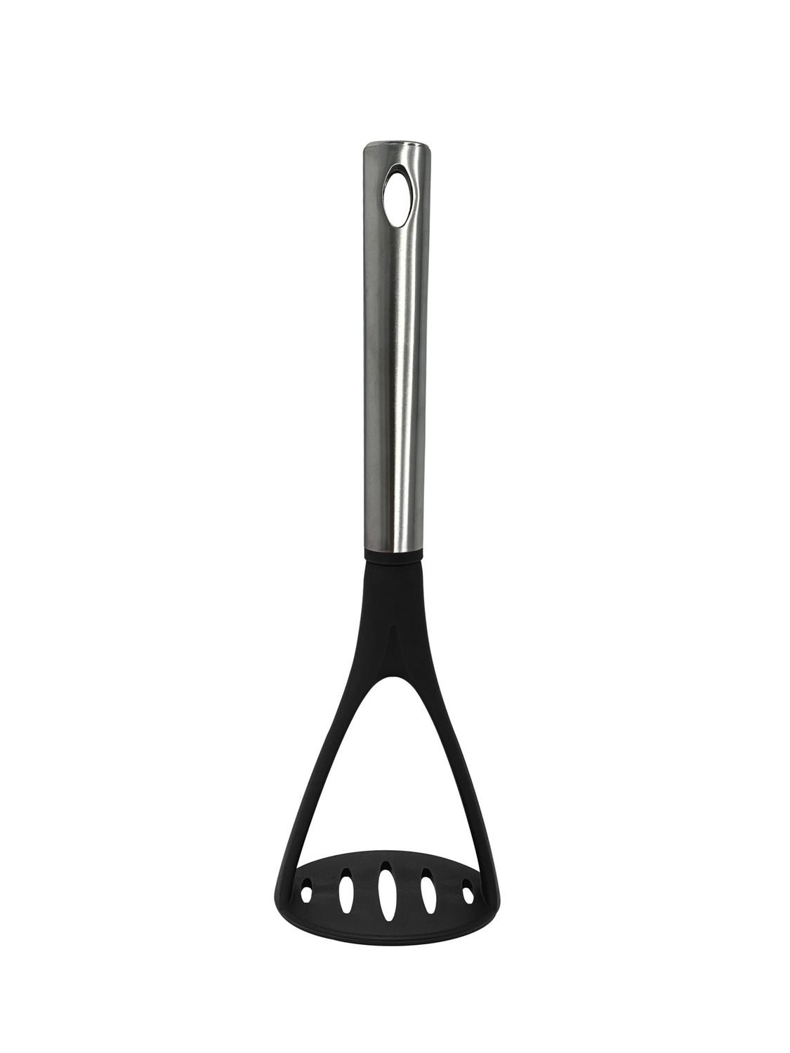M8573/F - Millvado - Nylon Utensils SS Handle, Potato Masher, Black,11&quot;&quot;