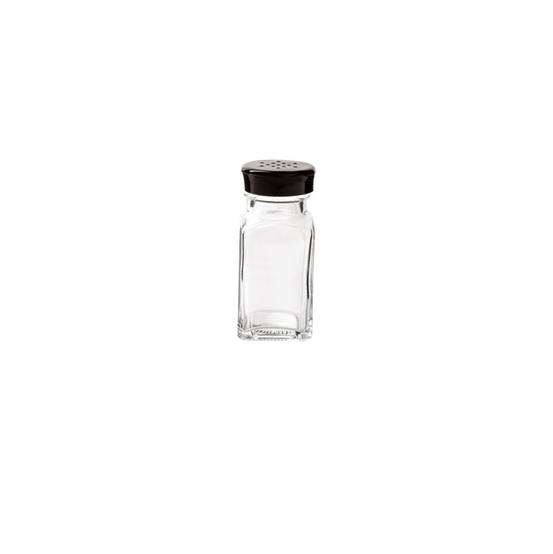 TR-07121005 - Trudeau - Glass, Wink Salt &amp; Pepper Shaker, Black Top