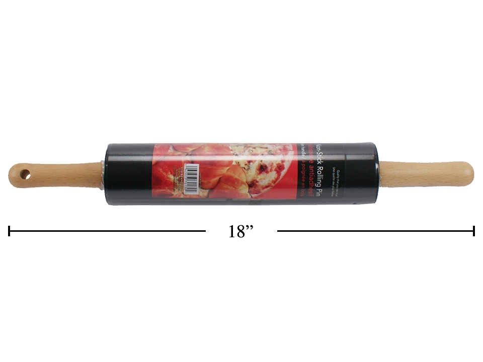 CT-70130 - Luciano Gourmet - Non-Stick Rolling Pin, W/ Wooden Handle,