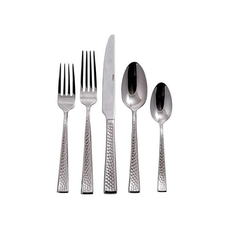 VC-180-SET - Vikko Crown - Ruby, Mirror 18/10 SS, Flatware, 20 Pc Set