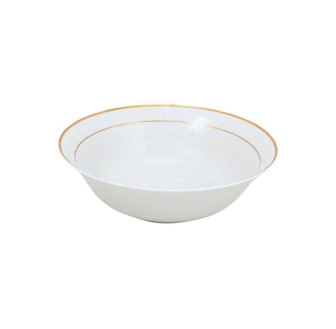 VL-2044-SRVB - Vikko Luxe - Louise Gold, White, 9&#39;&#39; Serving bowl