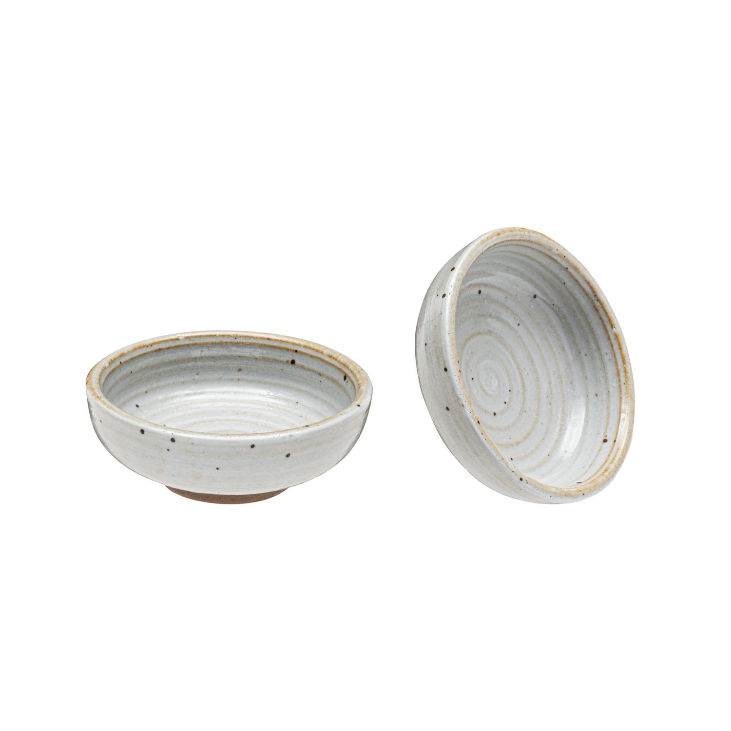 VS-PM3-7230 - Vikko Stoneware, Palm Mini Bowl, Cream White With Speckled Brown, 3.&quot;