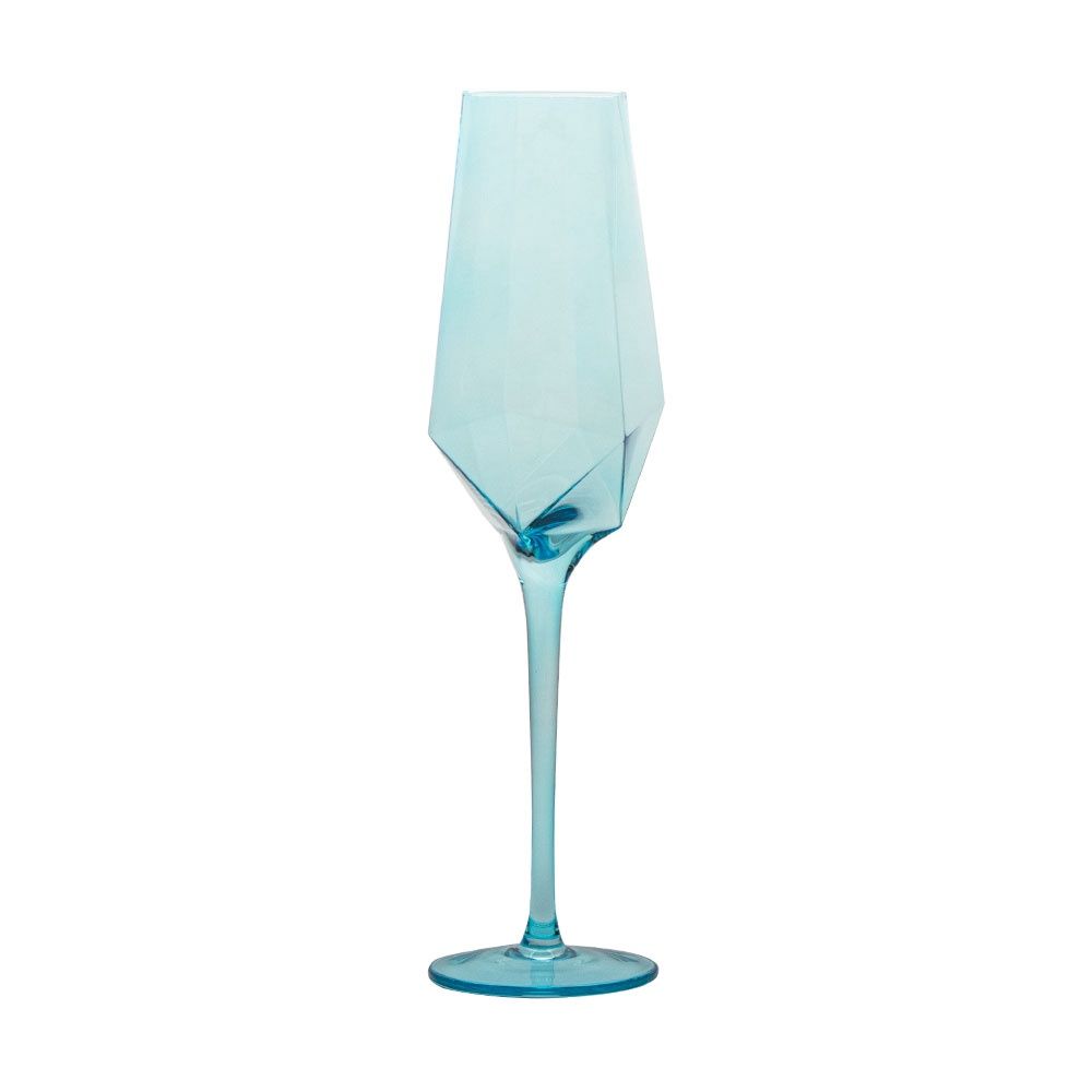 VD-7015-BL - Vikko Decor - Sparkle,Blue, Champagne Flute, Glass, 15 Oz