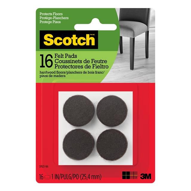 SP821NA - Round Felt Pads, Brown