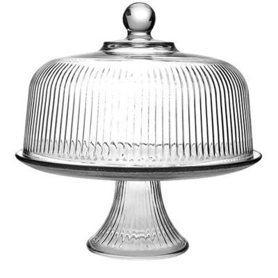 86031AHG18 - Monaco Cake Stnd W/ Ribbed Dome