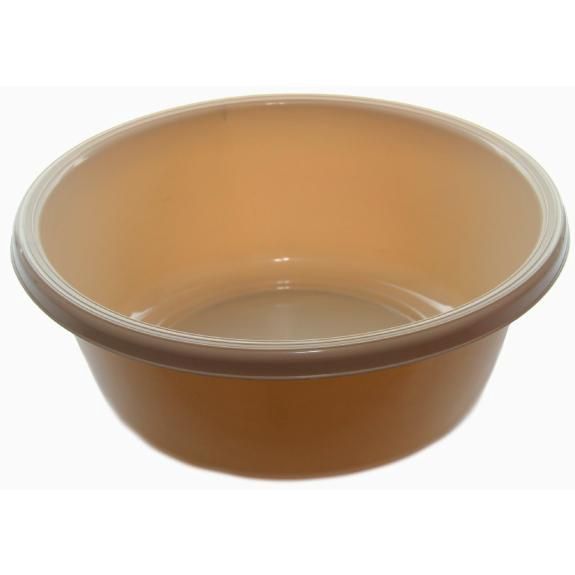 1147 - Round Plastic Wash Basin 9.75in beige