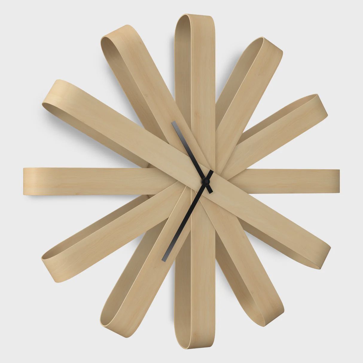 118071-390 - Umbra Ribbon Wood Wall Clock 20&quot;