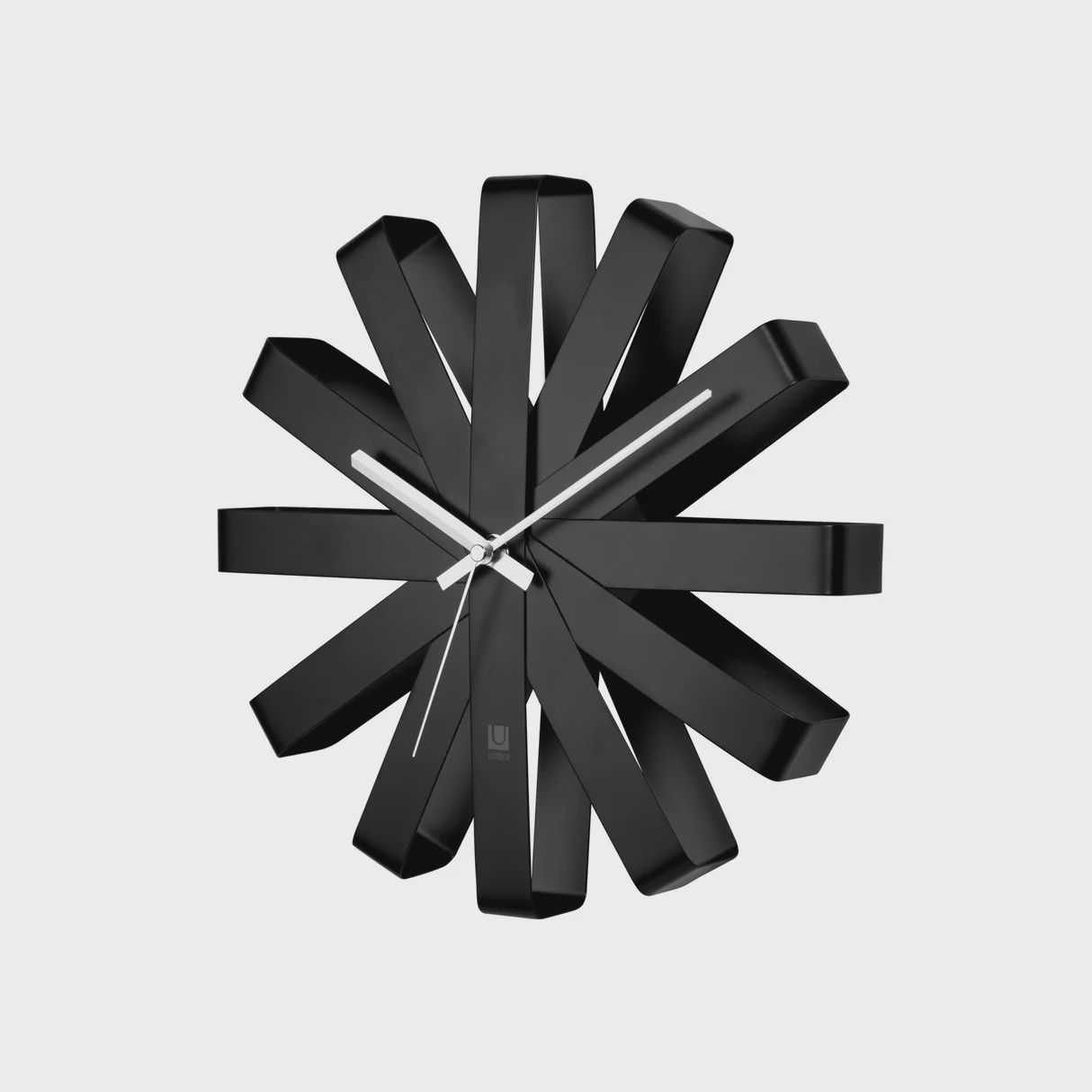 118070-040 - Umbra Ribbon wall clock 12&quot; BL