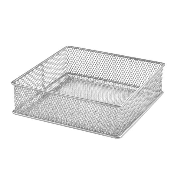1595 - Mesh Organizer Basket 6x6 Silver