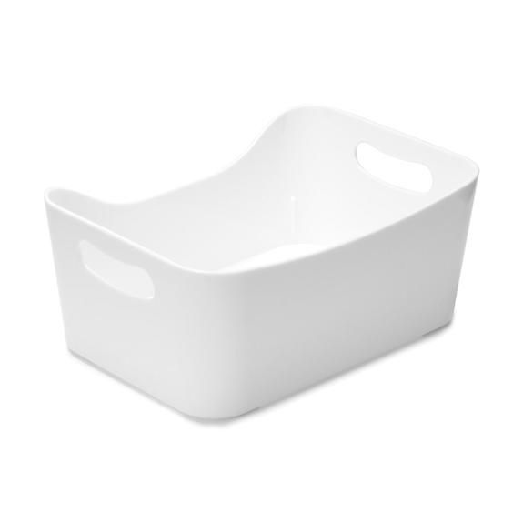 2158 - Plastic Storage Basket Small White