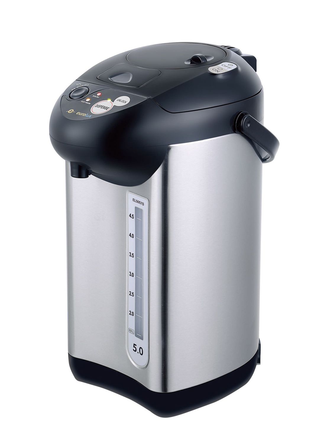 EL5057S - EUROLUX 5.0 BLACK STAINLESS STEEL WITH MANUAL PUMP AND DISPENSE BUTTON