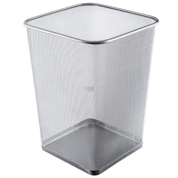 2487 - Big Square Waste Basket Silver