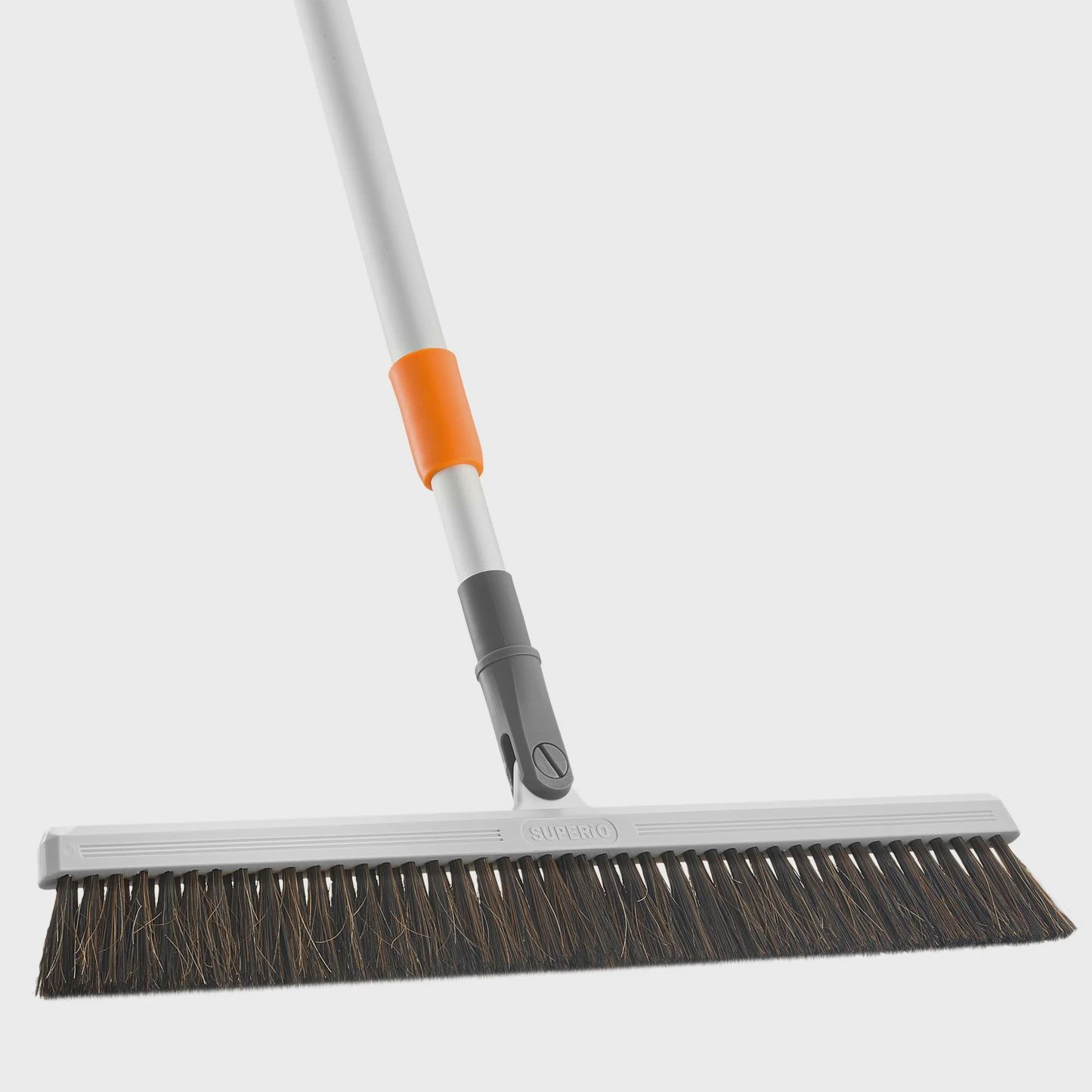 1276-1 - Superio 18&quot; slim horse hair broom with telescoping handle  35&quot;-60&quot;