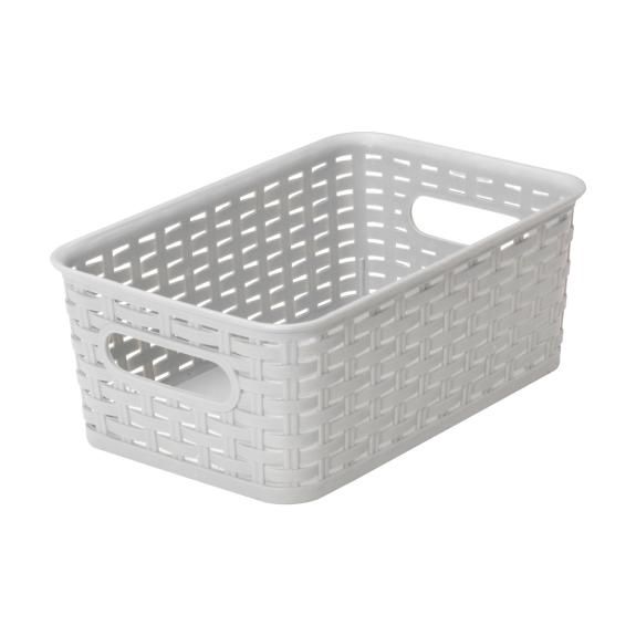 ba413grey - Rattan Basket Small Grey