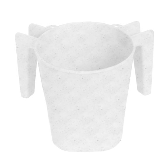 Ba156wwd - Plastic Square Small Wash Cup white with dots