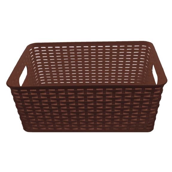 ba425brown - Rattan Basket Medium brown