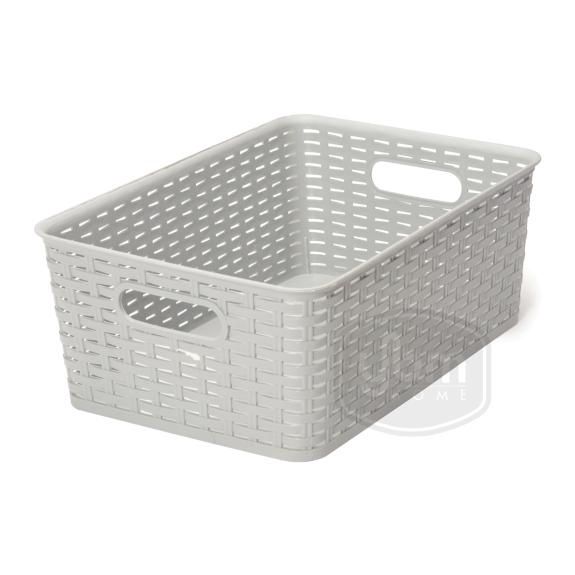 ba426grey - Rattan Basket Large Grey