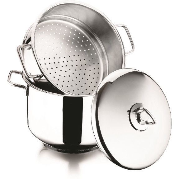 Hst4 - Hascevher 4q SS Steamer Cooking pot cooker double boiler stack insert
