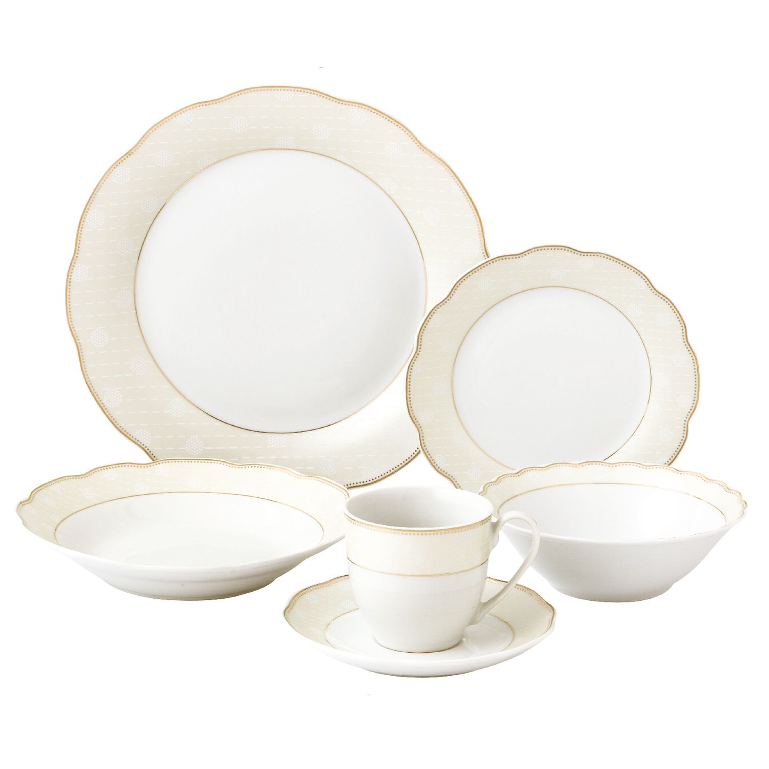 LH434 - 24 PIECE WAVY GOLD TOVA S/4