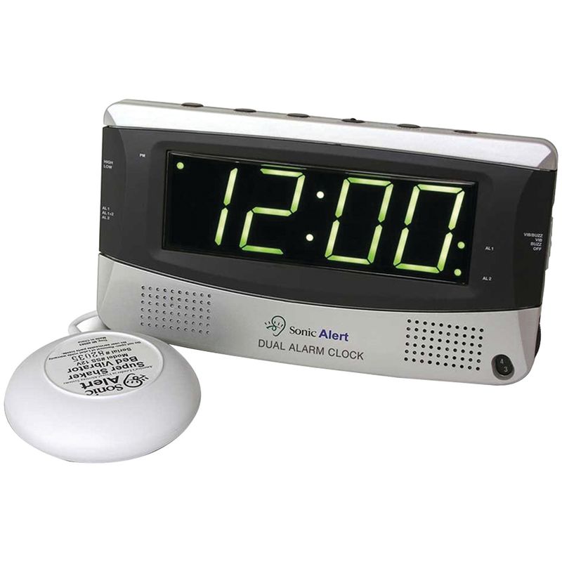 SONALESBD375SS - Sonic alert 1.8 led display snooze super shaker dual alarm clock