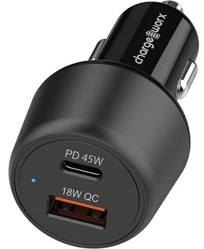 CHA-CX3023BK - PD Car Charger 65W USB-A &amp; USB-C for Apple Black