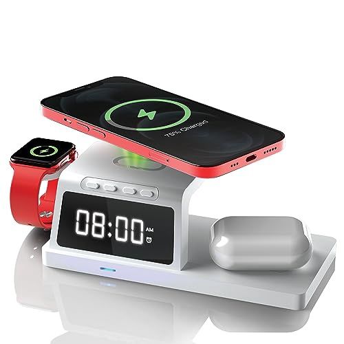 CHA-CX5278WH - 4 in 1 Wireless Charging Alarm Clock