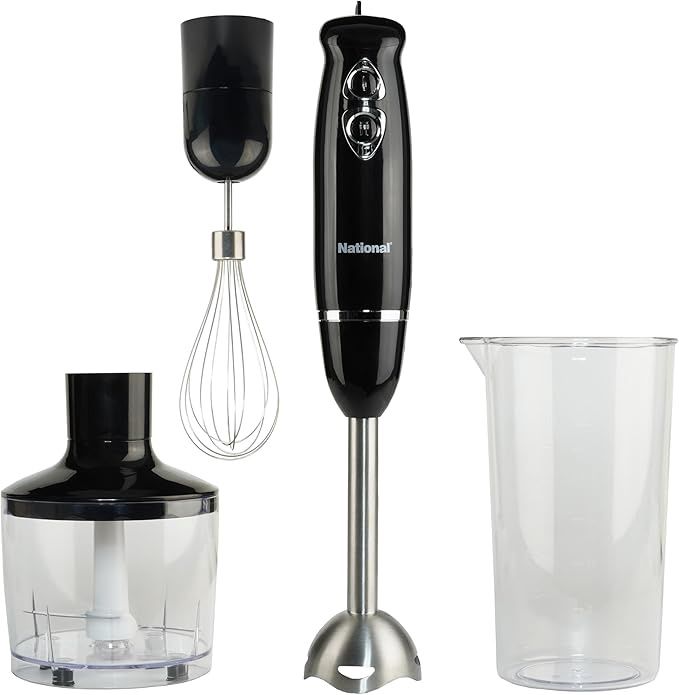 NA3104HB-BLK - National 4in1 Multi-Purpose Immersion Hand Blender Black