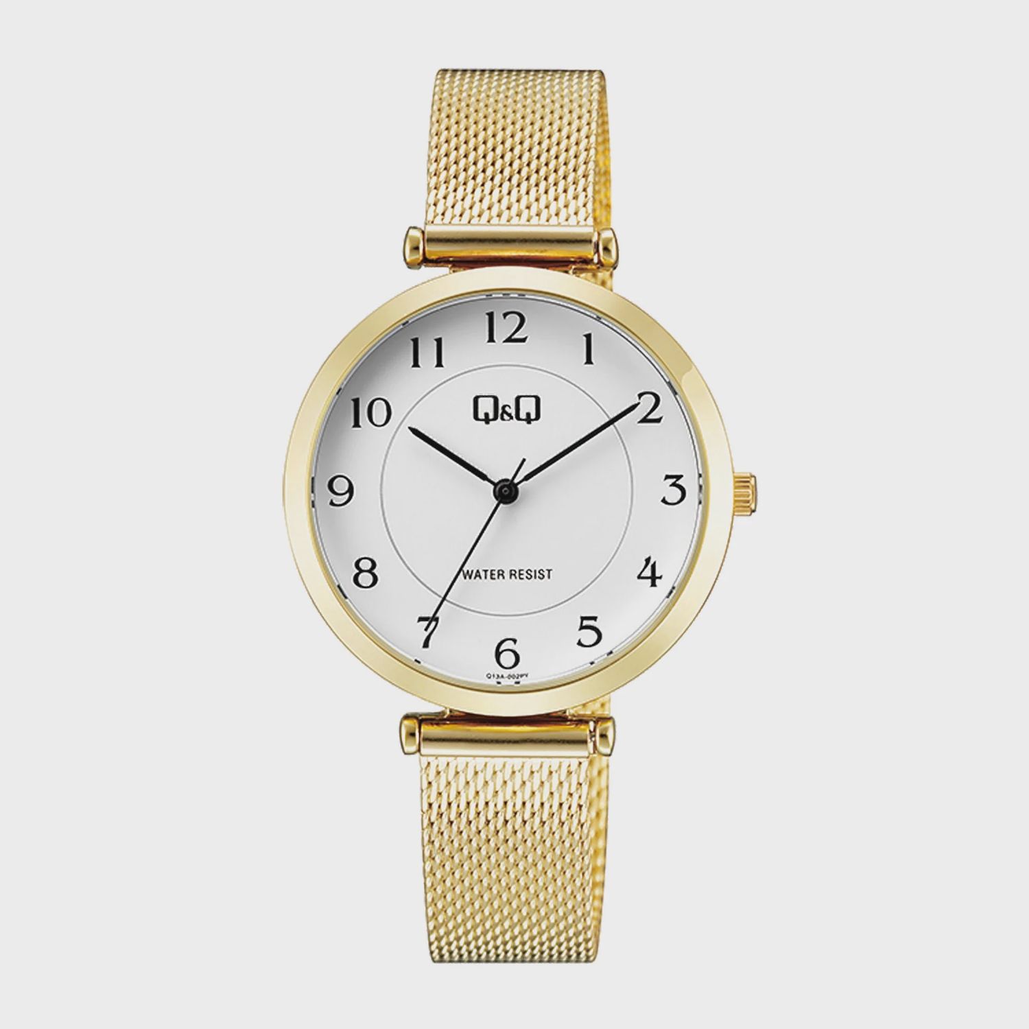 QQQ13A-002PY - Q&amp;Q Analog Gold Mesh White Dial Watch