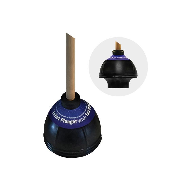 PLN01 - 5-3/4&quot; Pro Toilet Plunger with 21&quot; Wood Handle