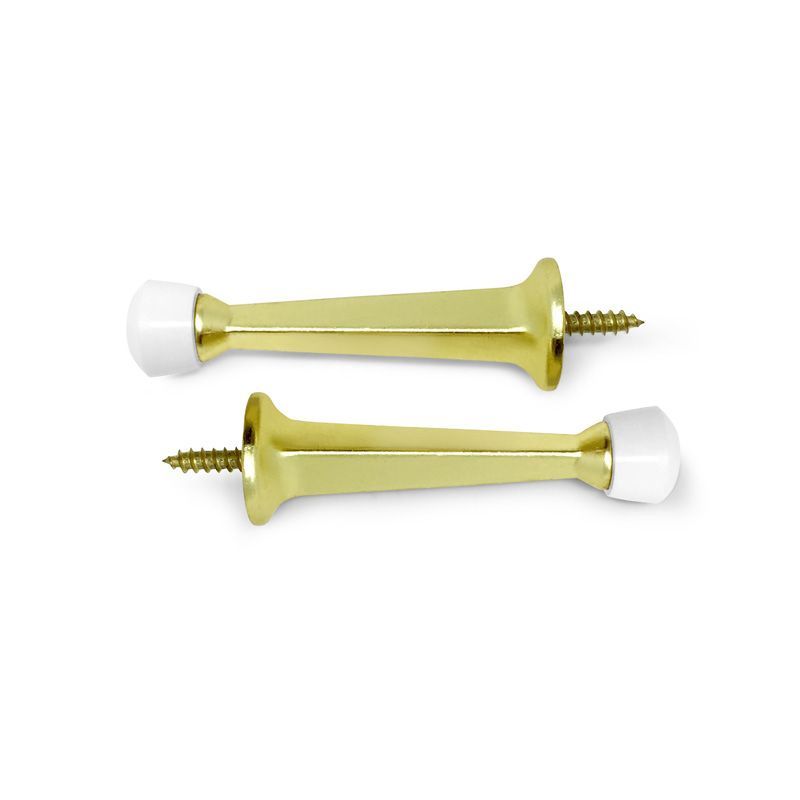 211BL - Bright Brass Solid Doorstop (2-Pack)
