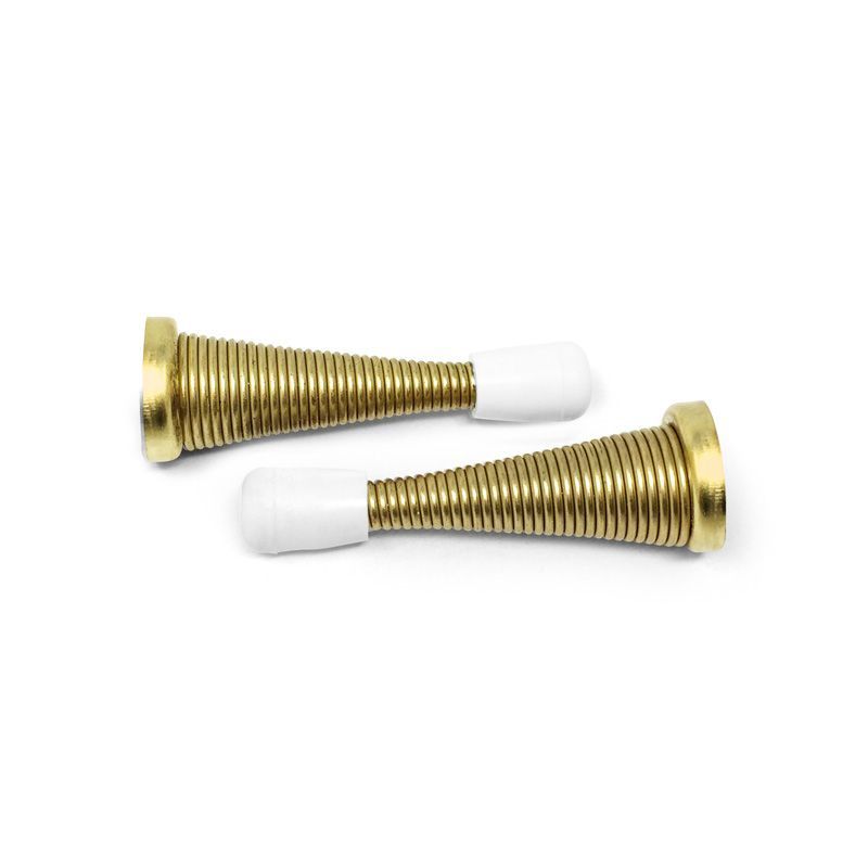 FL211BL - Bright Brass Spring Doorstop (2-Pack)