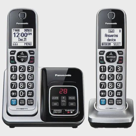 PANKXTGD892S - Panasonic DECT 6.0 Expandable 2 Cordless Phone System with Bluetooth silver