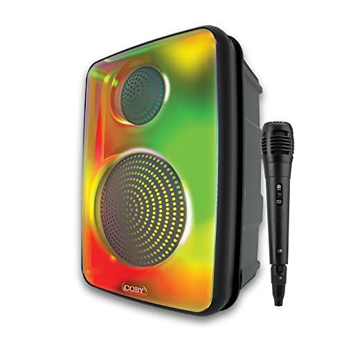 COBY-CPA902BK - Bluetooth Speaker Flame Front 6.5&quot; Woofer Black With Microphone