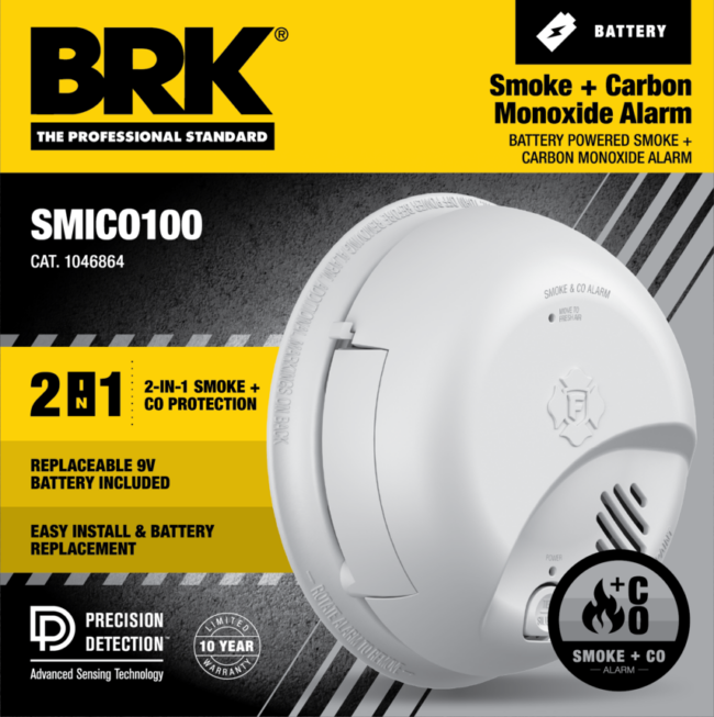 BRK-SCO2B - DETECTOR-CARBON/SMOKE COMBO 9v BOXED