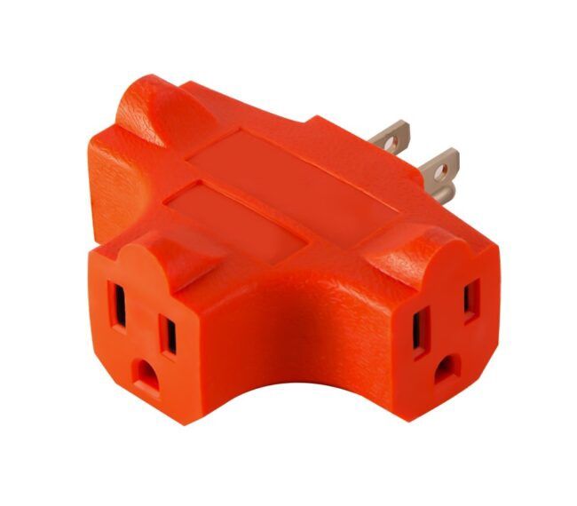 GG-34060R - CUBE TAP 3 OUTLET HEAVY D GROUNDED