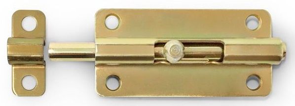 GT-B01 - BARREL BOLT-BRASS PLATED -2&quot;