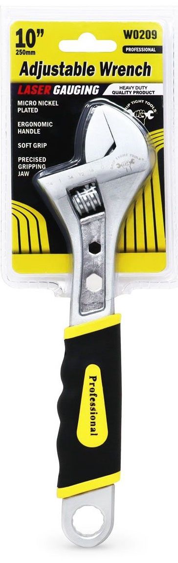 GT-W0209 - ADJUSTABLE WRENCH CARDED -10&quot;