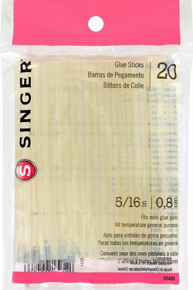 SING-00486 - SINGER-GLUE GUN STICKS-MINI 4&quot; 20ct