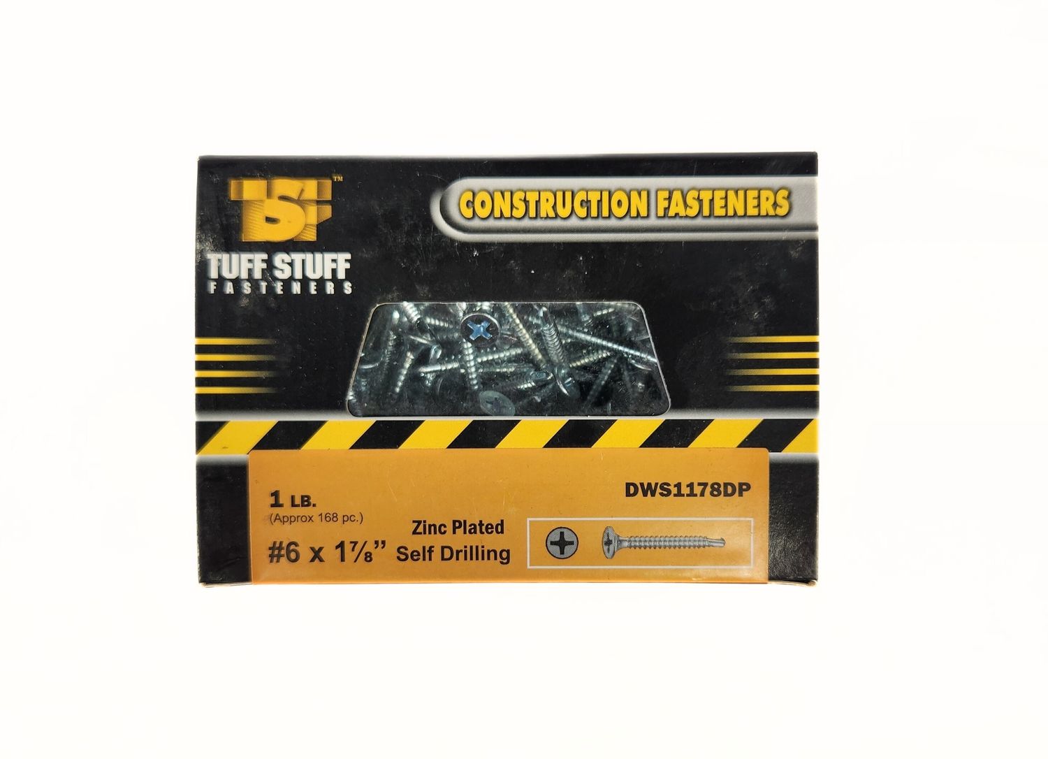 DWS1178DP - 1LB BOX 1-7/8&quot; DRILL POINT DRYWALL SCREWS ZP PHILLIPS DRIVE
