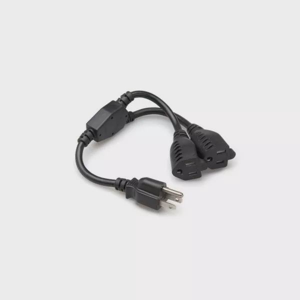 YAC-407 - POWER Y CABLE NEMA 5-15P - NEMA 5-15R 1.5FT
