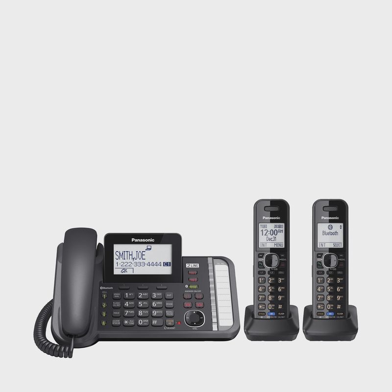 KX-TG9582B - 2-Line Corded/Cordless Phone System with 2 Handsets. Black