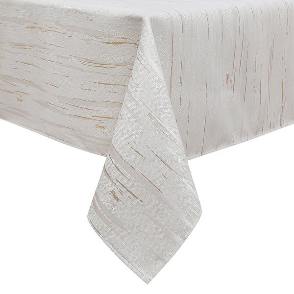 TC1391-70144 - Tablecloth Jacquard Stratus Gold 70&quot; x 144&quot;