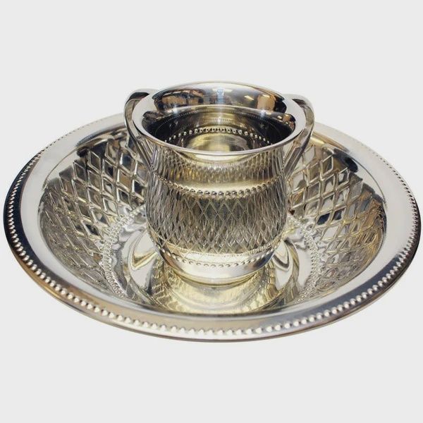 WBS25 - Wash Set Stainless Steel - Cup 5.5&quot;H Bowl 12&quot;W X 3&quot;H