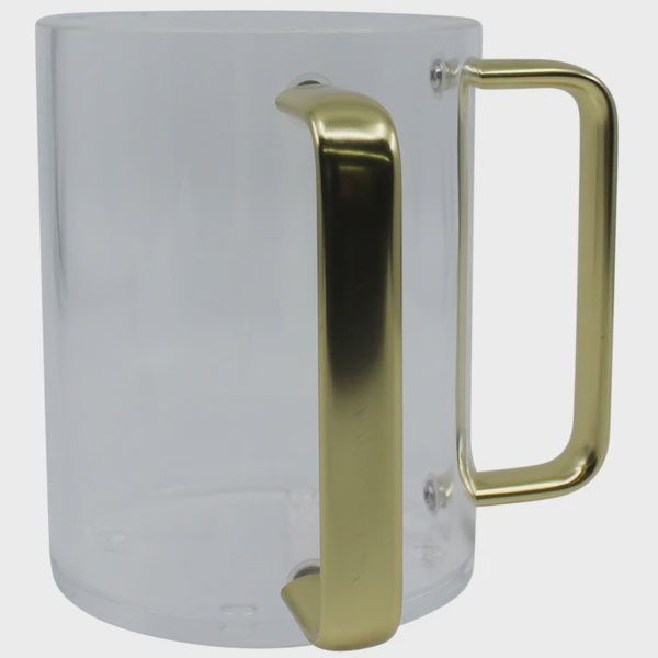 WC901 - Acrylic Wash Cup Gold Handles With Screws