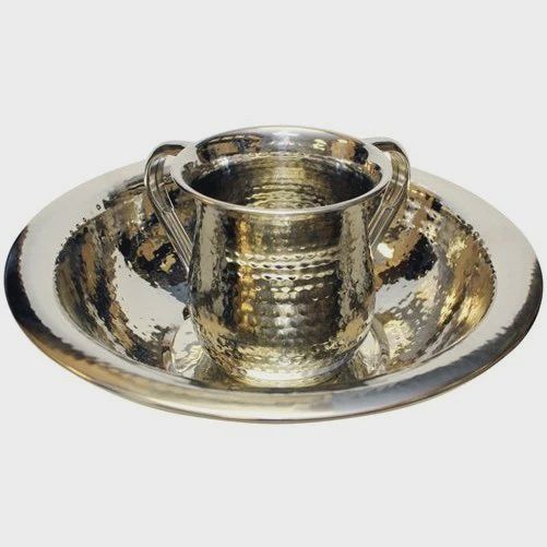 WBS40 - Wash Set Stainless Steel - Cup 5.5&quot;H Bowl 12&quot;W X 3&quot;H
