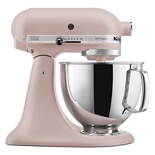 KSM150PS - Artisan Series 5 Quart Tilt Head Stand Mixer with Pouring Shield, Feather Pink